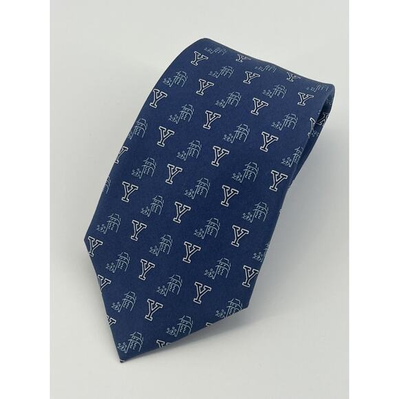 Vineyard Vines Custom Collection Yale University Silk Tie Blue - Picture 1 of 4